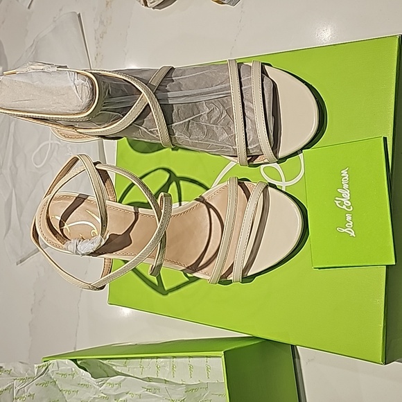 ⭐️👡New Ivory strappy heels by Sam Edelman. Delanie in size 8.5. - Picture 6 of 9